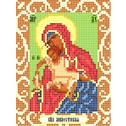 Ткань с рисунком для вышивки бисером Божья коровка "Богородица Милостивая"