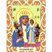Ткань с рисунком для вышивки бисером Божья коровка "Богородица Неувядаемый цвет"