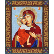 Набор для вышивания бисером Золотое Руно "Икона Божией Матери Феодоровская"