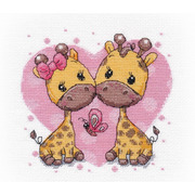 Набор для вышивания крестом Овен "Влюбленные жирафики"