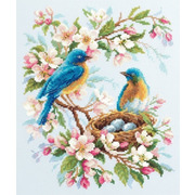 Набор для вышивания крестом Чудесная игла "Весенняя птица"