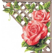 Набор для вышивания крестом Nitex "Ветвистая красная роза"