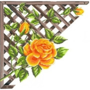 Набор для вышивания крестом Nitex "Ветвистая желтая роза"