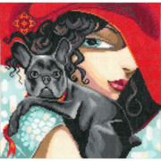 Набор для вышивания крестом Nitex "Дама с собачкой"