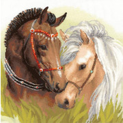 Набор для вышивания крестом Риолис "Пара лошадей"