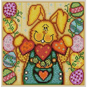 Ткань с рисунком для вышивки бисером Конёк "Пасхальный кролик 2"