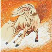 Ткань с рисунком для вышивки бисером Божья коровка "Пегас"