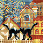 Набор для выкладывания мозаики Риолис "Город и кошки. Осень"