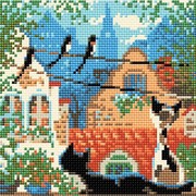 Набор для выкладывания мозаики Риолис "Город и кошки. Лето"