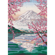 Набор для вышивания крестом Овен "Фудзияма и озеро Кавагути"