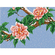 Канва с нанесенным рисунком Конёк "Цветы под снегом"