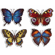 Набор для вышивания крестом Жар-птица (от МП-Студии) "Яркие бабочки"