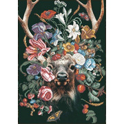 Ткань с рисунком для вышивки бисером Конёк "Природа и звери. Олень"