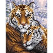 Схема вышивки крестом Тигр и тигрица