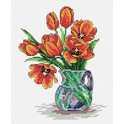 Набор для вышивания крестом Жар-птица (от МП-Студии) "Весенние тюльпаны"