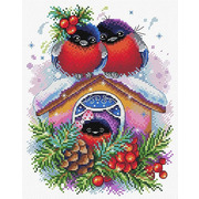 Набор для вышивания крестом Жар-птица (от МП-Студии) "Зимний домик"