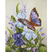 Набор для выкладывания мозаики Белоснежка "Бабочка на ирисах"