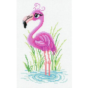 Канва с нанесенным рисунком М.П. Студия "Мечтательный фламинго"