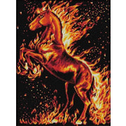 Набор для выкладывания мозаики Алмазная живопись "Огненный конь"