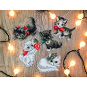 Набор для вышивания крестом Letistitch "Christmas Kittens Toys"