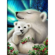 Набор для выкладывания мозаики Алмазная живопись "Белые медведи"