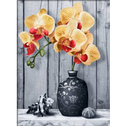 Набор для выкладывания мозаики Алмазная живопись "Орхидея на мраморе"