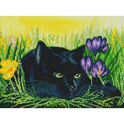 Набор для выкладывания мозаики Белоснежка "Кот и крокусы"