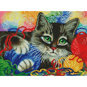 Набор для выкладывания мозаики Белоснежка "Котик с клубочками"