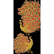 Канва/ткань с нанесенным рисунком Конёк "Золотые Павлины"