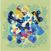 Набор для вышивания крестом Риолис "Панно/подушка Яркие бабочки"