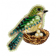 Набор для вышивания бисером Crystal Art "Птичка в гнезде"
