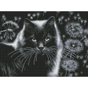 Набор для выкладывания мозаики Белоснежка "Кот и одуванчики"