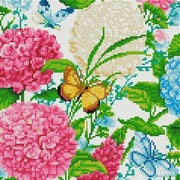 Набор для выкладывания мозаики Белоснежка "Гортензии и бабочки"