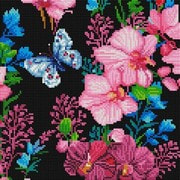 Набор для выкладывания мозаики Белоснежка "Розовые орхидеи"