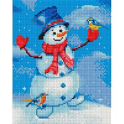 Набор для выкладывания мозаики Белоснежка "Снеговик и синица"