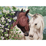 Набор для вышивания крестом Марья искусница "Пара лошадей"