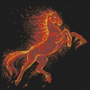 Набор для выкладывания мозаики Паутинка "Огненный конь"