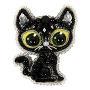 Набор для вышивания бисером Crystal Art "Чёрный кот"