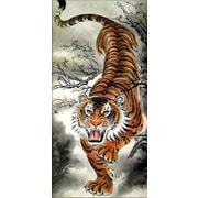 Набор для выкладывания мозаики Алмазная живопись "Тигр на охоте"