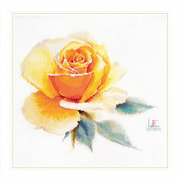Набор для вышивания крестом Чудесная игла "Акварельные розы. Желтая элегантная"