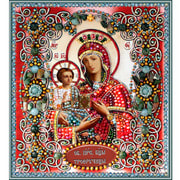 Набор для вышивания хрустальными бусинами Образа в каменьях "Богородица Троеручица"