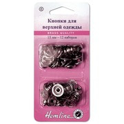 Аксессуары Hemline Кнопки для верхней одежды, никель, 15 мм