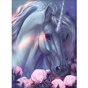 Набор для выкладывания мозаики Алмазная живопись "Единорог и розы"