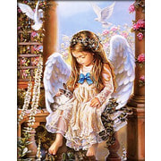 Набор для выкладывания мозаики Алмазная живопись "Ангел с кроликом"