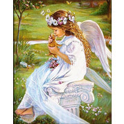 Набор для выкладывания мозаики Алмазная живопись "Ангел с котенком"