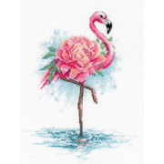Набор для вышивания крестом Риолис "Цветущий фламинго"