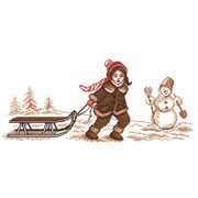 Канва с нанесенным рисунком Матрёнин посад "Зимние каникулы"