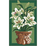 Канва с нанесенным рисунком Матрёнин посад "Белые лилии"