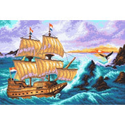 Канва с нанесенным рисунком Матрёнин посад "Остров погибших кораблей"