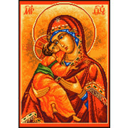 Канва с нанесенным рисунком Матрёнин посад "Икона Владимирской БМ"